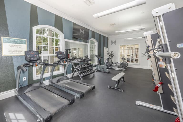 Mezzo of Tampa Palms Apartments fitness center.