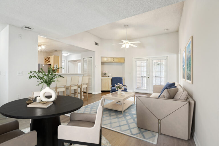 Living room at Mezzo of Tampa Palms apartments