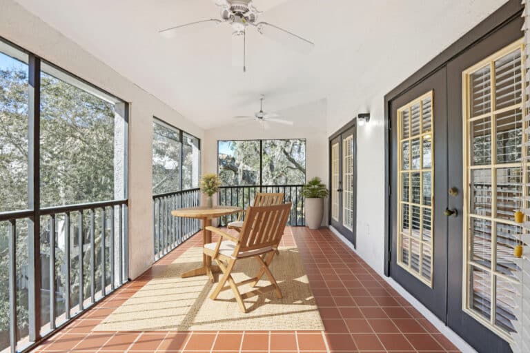 Balcony view at Mezzo of Tampa Palms apartments